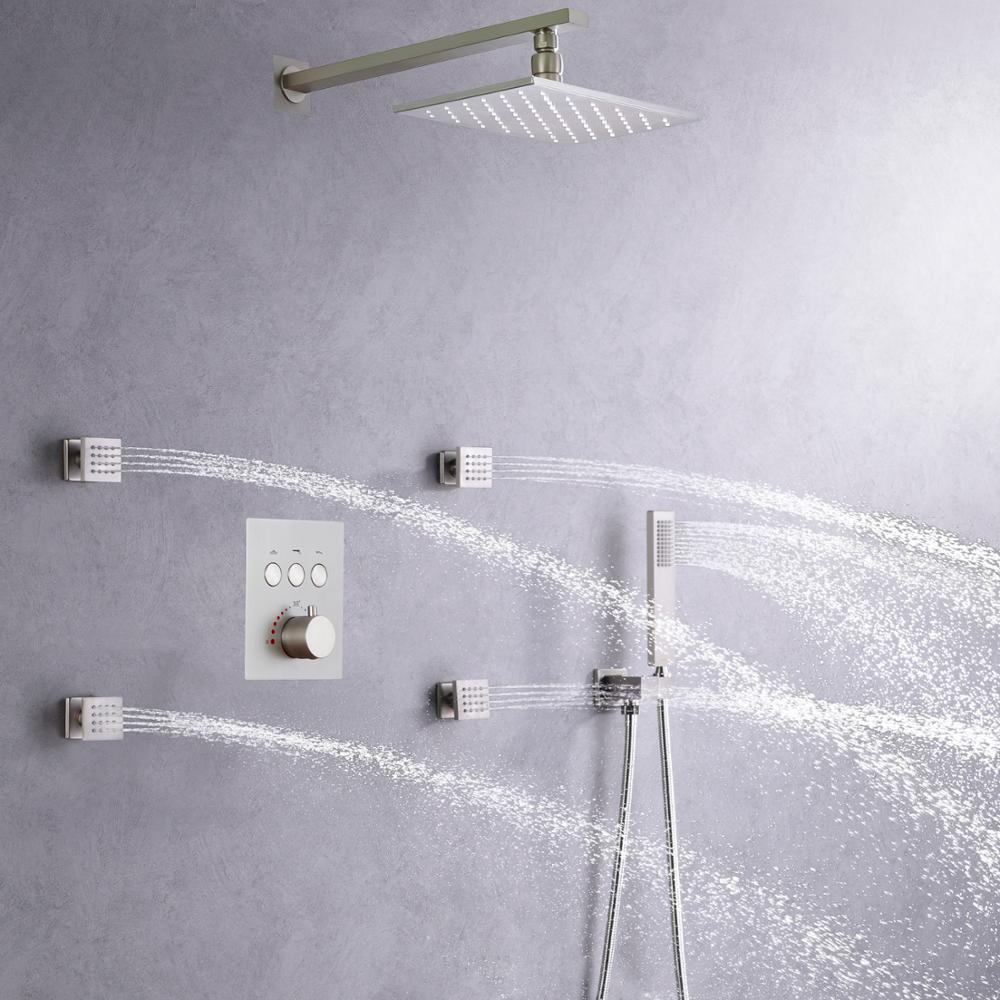 3 Way  Shower Mixer with Body Jets Rainfall Bathroom Shower System