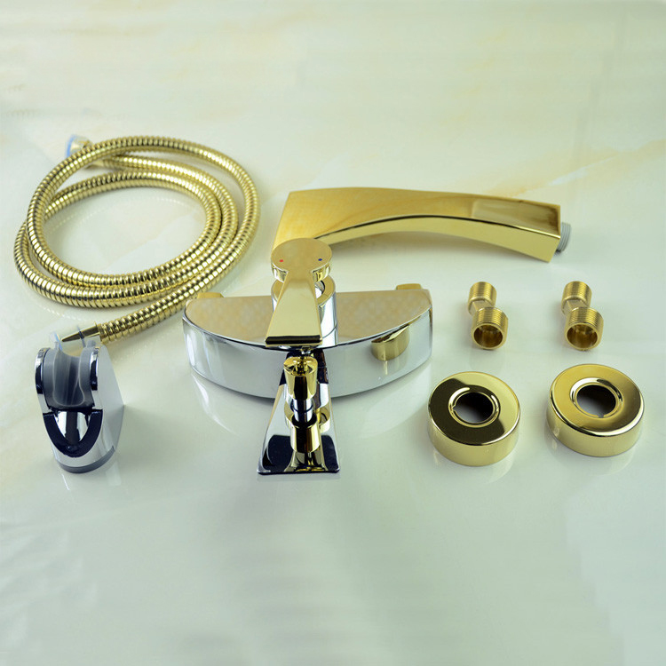 Calvin Polished Chrome Brass Mounted Luxury Rain Wall Bathroom Faucet