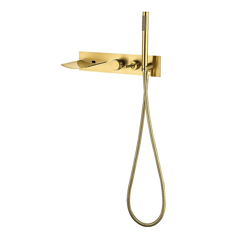 Juno High End Waterfall Bathtub Bathroom Shower & Faucet Set