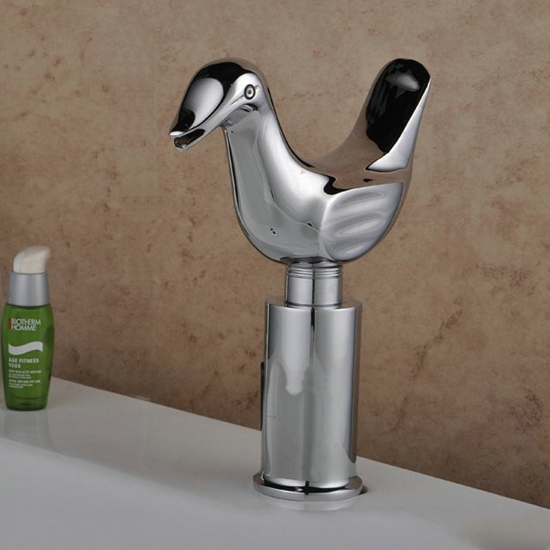 Chrome Duck Automatic Sensor Bathroom Sink Faucet