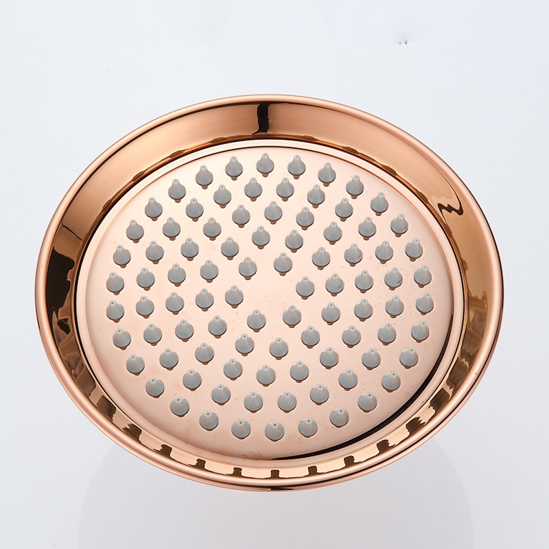 Juno Contemporary Rose Gold Single Handle Bathroom Shower with Hand