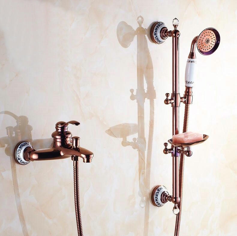 Juno Contemporary Style Gold Single Handle Bathtub Faucet with Hand