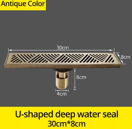 Cross Antique Floor Mount Antique Style Bathroom Shower Drain System