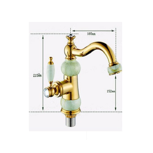 Crystal Home Decorative Gold Bathroom Sink Classic Concrete Mixer Faucets