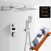 Juno New Temperature Display Mixer With Rainfall Shower System
