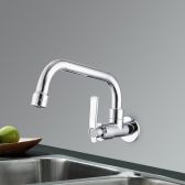 Juno JSM2550 Single Lever Wall Mount 360 Rotating Kitchen Sink Faucet