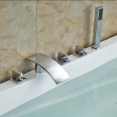 Juno Maceió Bathtub Faucet With Hand Shower In Chrome Finish