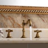 Juno Antique Brass Dual Handle Bathroom Faucet