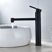 Juno Freestanding Brushed Black Contemporary Single Handle Bathroom Sink Faucet