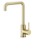 Brushed Gold Kitchen Faucet Deck Mount Single Handle