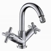 Juno Contemporary Brass Bathroom Sink Faucet with Chrome Polished Finish