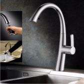 Juno Chrome Kitchen Faucet Mixer Tap With Pull Out Shower