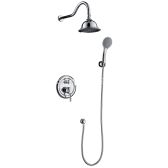 Juno Classic Antique Dual Handle Bathroom Shower Head with Handheld Shower