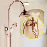 Juno Contemporary Rose Gold Single Handle Bathroom Shower with Hand Held Shower