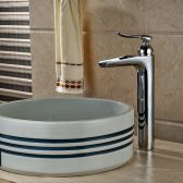 Juno New Polished Waterfall Countertop Classic Deck Mount Single Handle Bathroom Sink Faucet