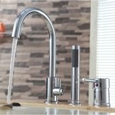 Juno Deck Mounted Basin Faucet Chrome Finish Sink Tap