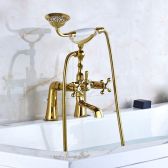 Juno Double Cross Handle Tub Shower Faucet