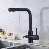 Juno Dot Dual Handle 360 Degree Rotation Purification Kitchen Sink Faucet