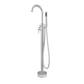 Juno Single Handle Polished Freestanding Bathutub Shower Faucet
