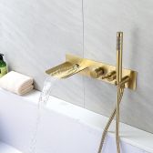 Juno High End Waterfall Bathtub Bathroom Shower & Faucet Set