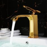 Juno Gold Plated Bathroom Faucet