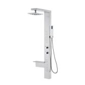 Juno Commercial Chrome Finish Dual Handle Square Shower Panel 