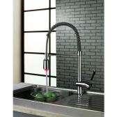 Juno LED Water Powered Single Handle Pull Down Kitchen Sink Faucets