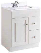 Juno Semi Gloss White Vanity Cabinet Without the Top Sink