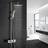 Juno Allora Digital Timer Rain Shower System with Handheld Shower Head & Faucet