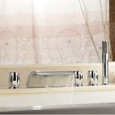 Juno Bathtub Waterfall Faucet with Hand Shower Faucet