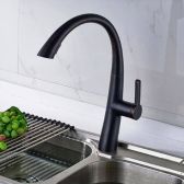 Juno Black Kitchen Faucet Sink Mixer Tap 