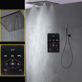 Juno Black Thermostatic Digital Shower System Touch Panel Kit 20