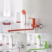 Juno Colorful Long Spout Single Handle Wall Mount Shower Faucet with Hand Held Shower 