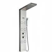 Juno Commercial Brushed Nickel Wall Mounted Dual Handle 5 Function Shower Panel