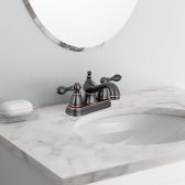 Juno Contemporary Bathroom Vanity Sink 4 inch Faucet Oil Rubbed Bronze
