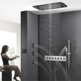 Juno Luxury LED SPA Shower Head with 7 Knobs & Touch Screen Shower Control System