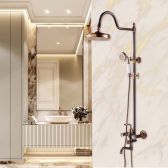 Juno Rebecca Dual Control Antique Rose Gold Shower Faucet