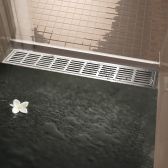 Juno Stainless Steel Linear Bathroom Shower Horizontal Drain