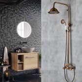 Juno Vintage Solid Brass Hand Held Shower Head With Dual Mixer 