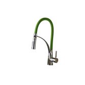 Juno Chrome Kitchen Sink Faucet with Leather Pull Out Tube