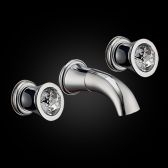 Juno Luxurious Chrome 3 Hole Wall Mounted Bathroom Faucet