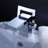 Juno Modern Chrome Finish Dual Handle Bathroom Sink Faucet