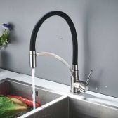 Juno Multi-Color Single Handle Deck Mount Pull-Down Sprayer Kitchen Sink Faucet