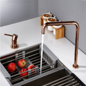 New Juno Rose Gold Kitchen Faucet Deck Mount Single Handle