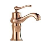 Juno New Rose Gold Finish Bathroom Sink Faucet Single Handle Deck Mounted