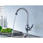 Juno Rotatable Deck Mount Chrome Finish Kitchen Sink Faucet