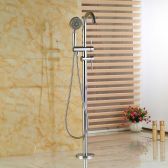 Juno Standing Bathtub Floor Mounted Faucet With Chrome Finish