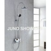 Juno Digital Display Rain Shower Head Set - Handheld Shower