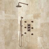 Juno Thermostatic Shower Systems with Round Shower Head