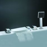 Juno Waterfall Roman Tub Faucet with Hand Held Shower